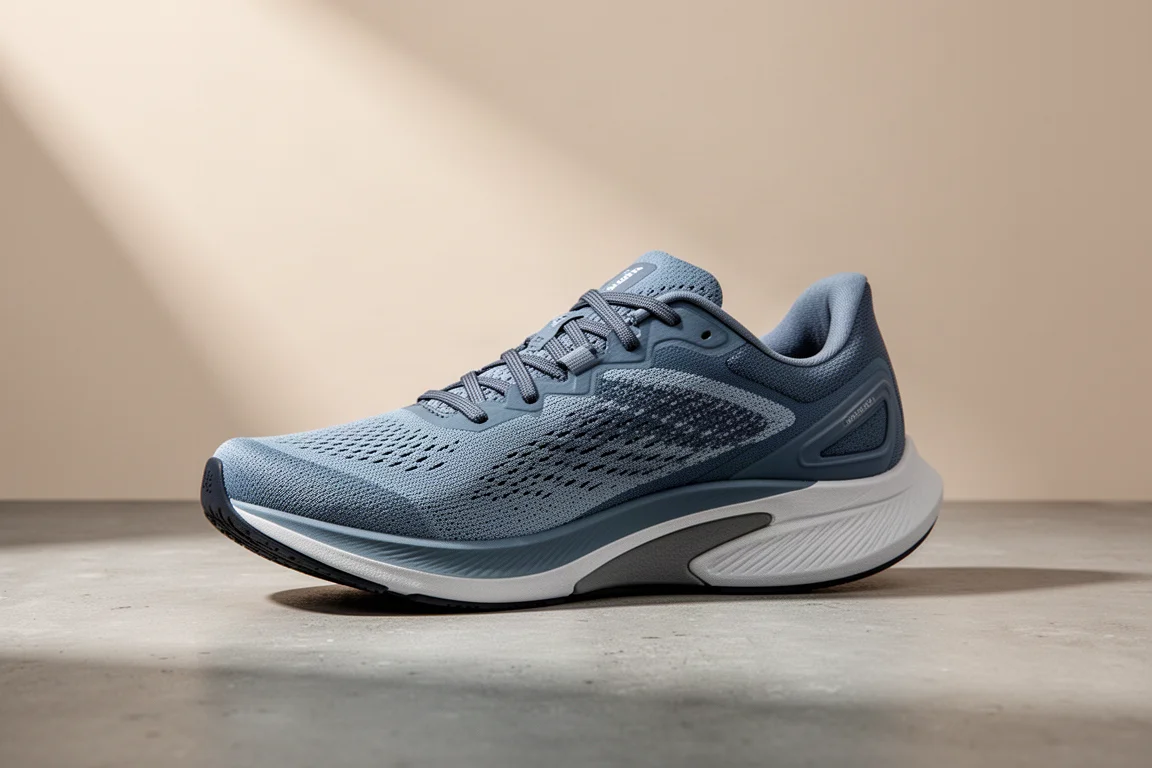 Topo Ultrafly 4 stability running shoe on a concrete surface