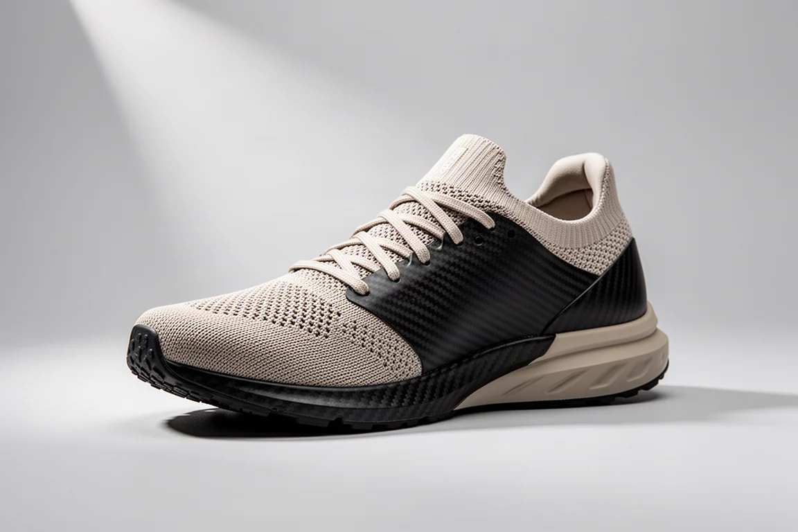 Tracksmith Elliot Racer racing shoe at a three-quarter angle on a light grey backdrop