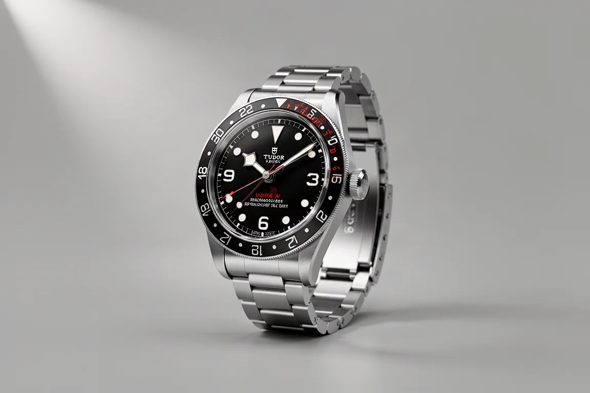 Seis relojes Tudor con varios colores de esfera dispuestos sobre una superficie de pizarra oscura
