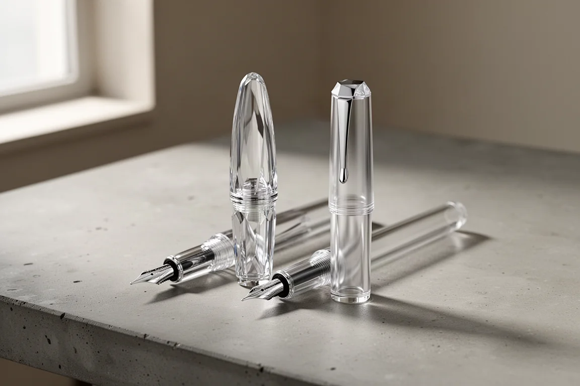 TWSBI Diamond 580 and Eco fountain pens side by side on a desk