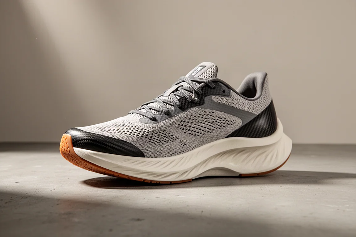 Under Armour Velocity Elite 3 Carbon-Rennschuh auf einer Betonoberfläche