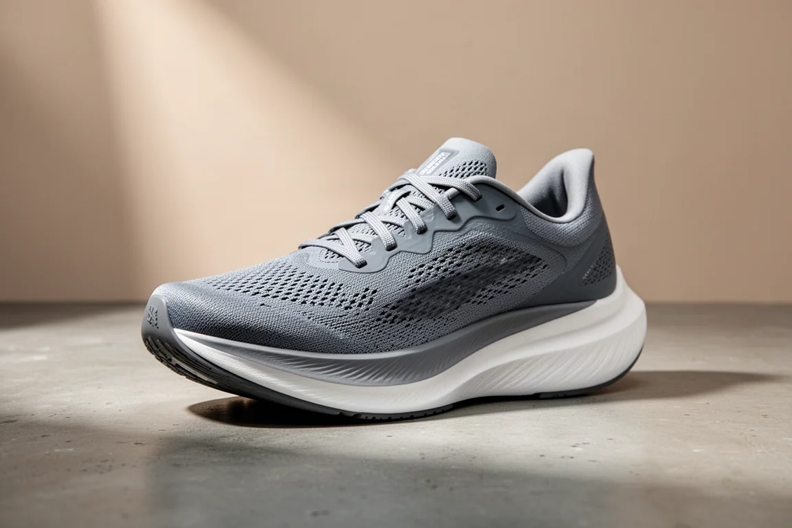 Under Armour Velocity Elite running shoe with thick foam midsole on concrete surface
