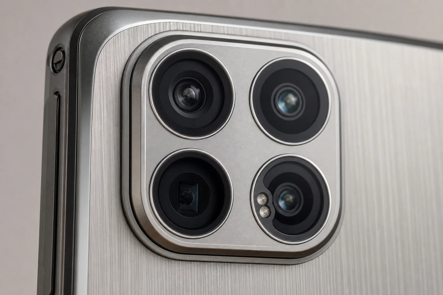 Modulo fotocamera posteriore del Tank 3 Pro con quattro lenti e diodi a infrarossi per la visione notturna