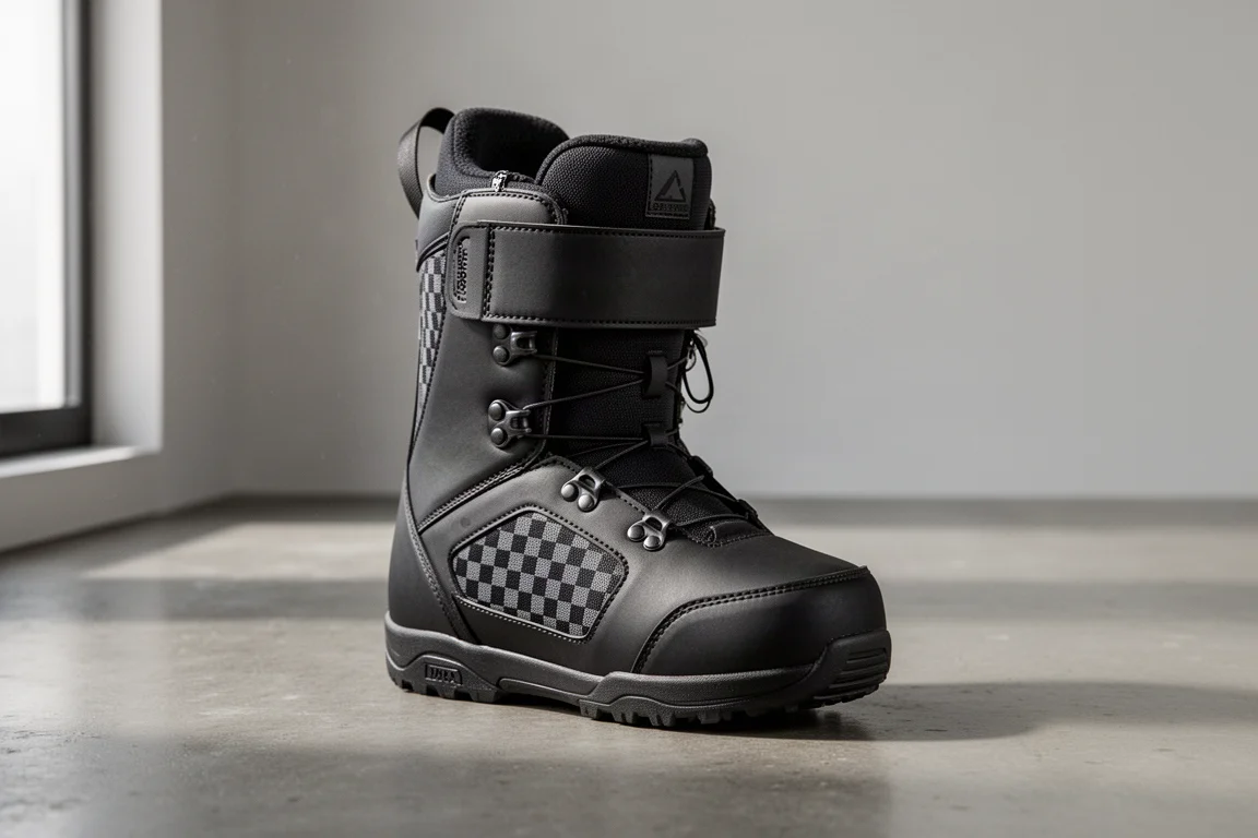 Vans High Standard Pro Snowboard-Boot auf einem Betonboden