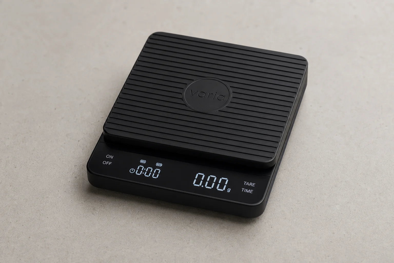Collection of 15 coffee scales arranged by price from budget to premium models