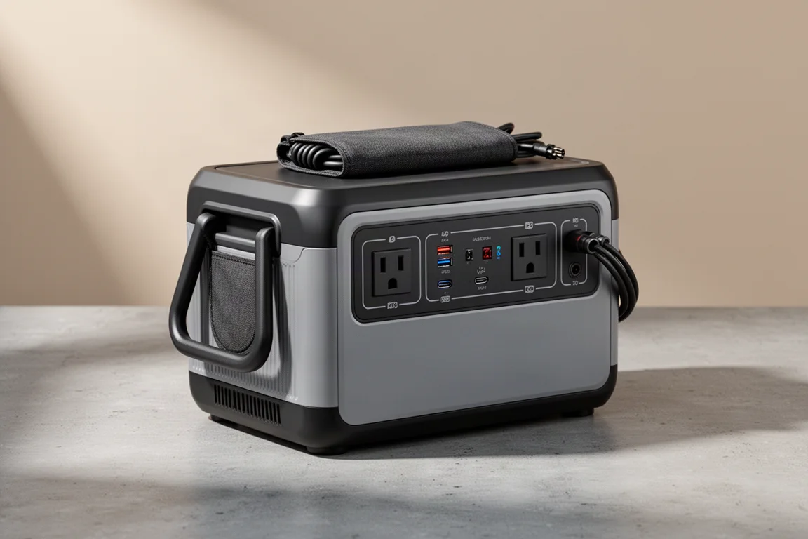 Vetto Mountain 1548Wh portable power station with side handles and front port panel