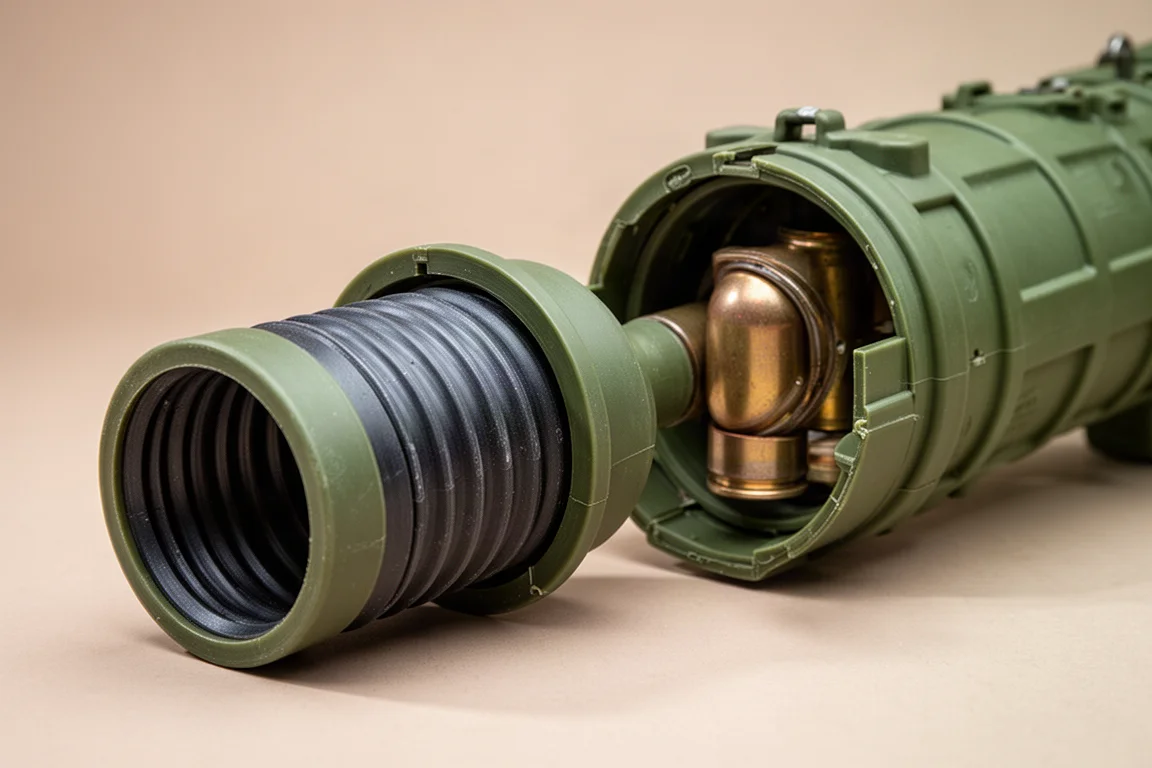 VFC 卡爾·古斯塔夫 M3 發射器槍管特寫，帶有膛線內襯套