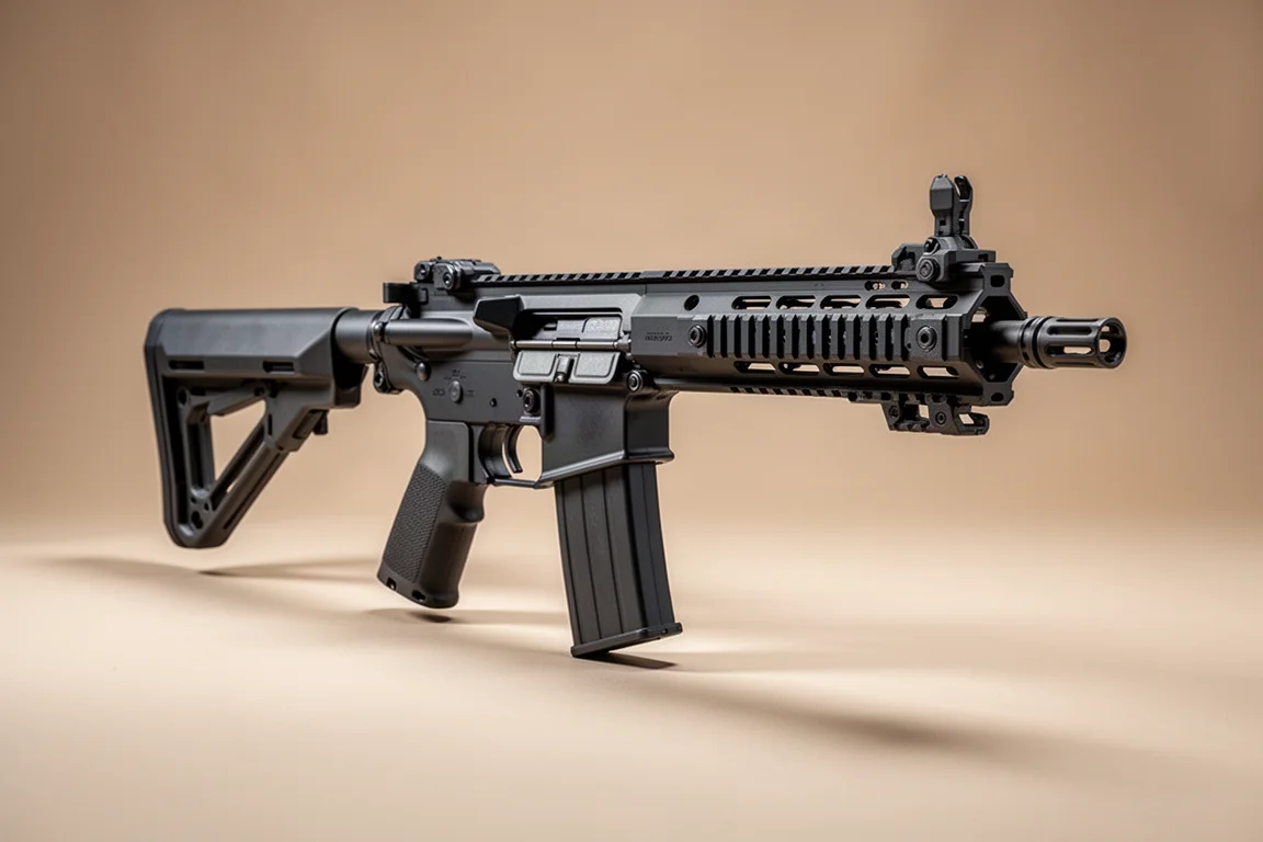 VFC氣槍展示桌，配有卡爾·古斯塔夫M3發射器、Mark 48 Mod 1及數把步槍