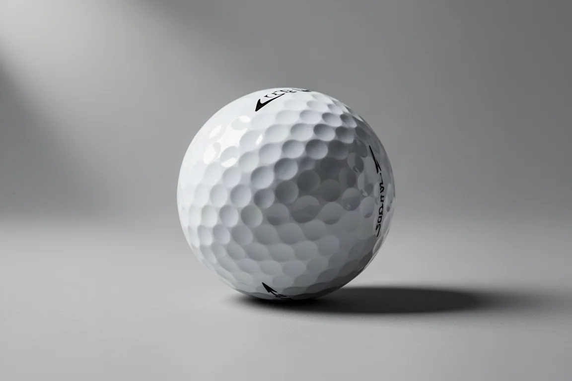 一排各種顏色的 Volvik 高爾夫球置於霧面水泥表面上