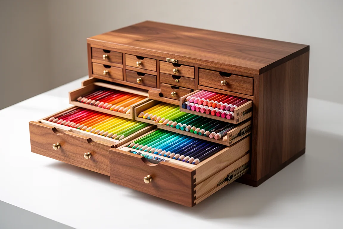 220-Piece Watercolor Pencil Set with Drawers product image