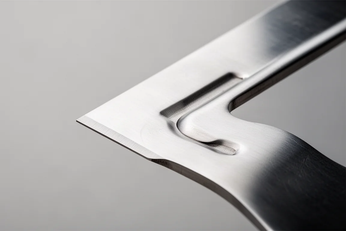 Roller and scraper edges of a painters tool in close-up detail
