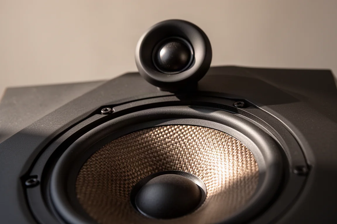 レコードを再生するターンテーブルのプラッターとトーンアームのクローズアップ