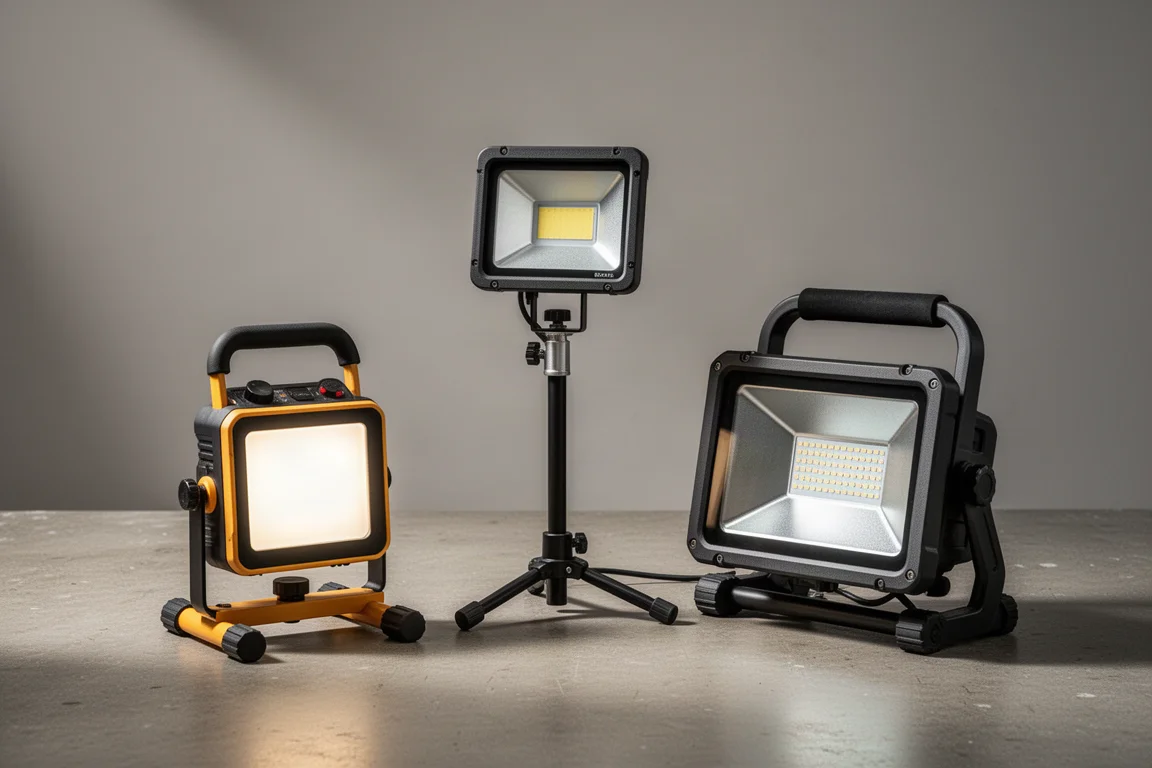 Przegląd lamp warsztatowych: Oite vs Metabo HPT vs Milwaukee – lampy przenośne – zdjęcie główne