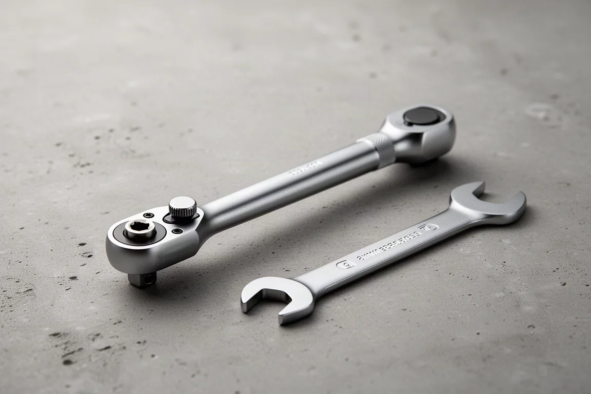 WorkPro 72-Tooth 1/4" Ratcheting Micro Driver with 8mm Wrench product image