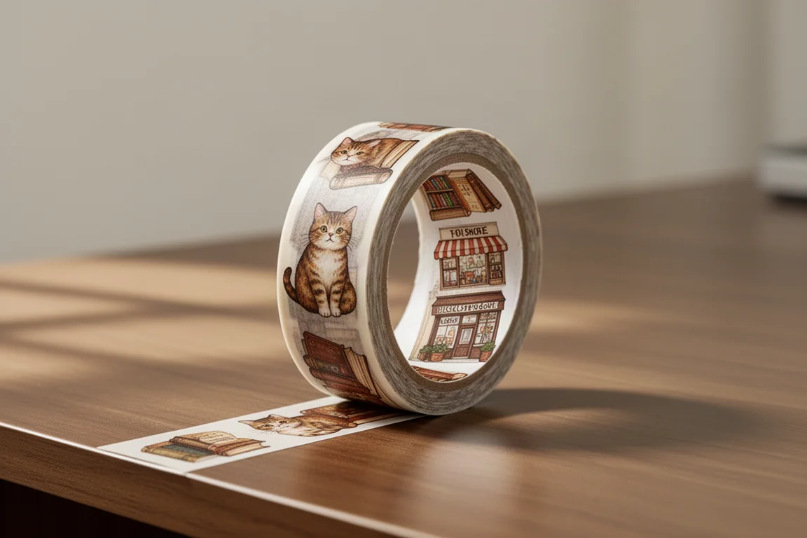 Washi Tape Shop Cats and Books Washi Roll product image