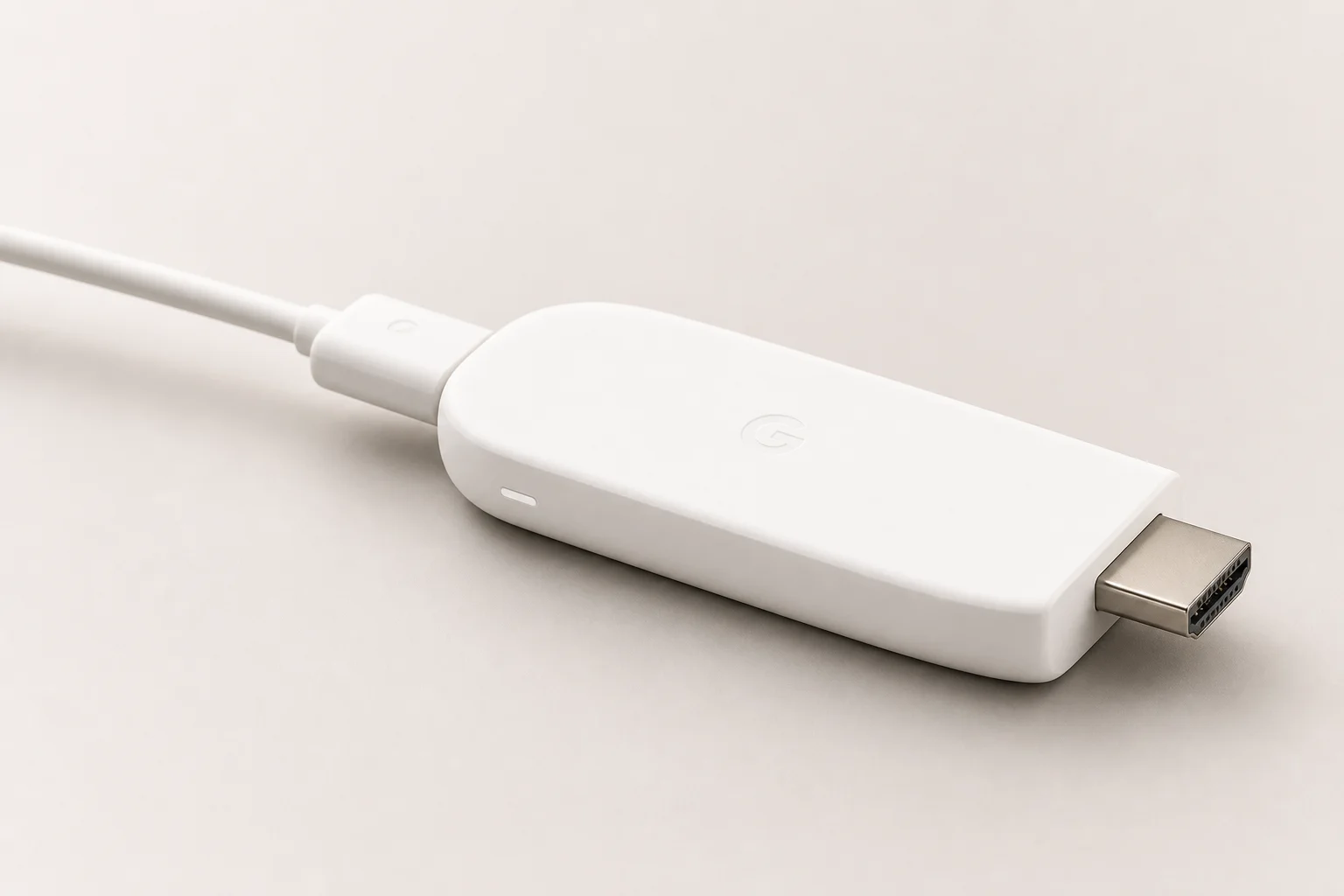 Nine dispositivi di streaming disposti su una superficie in cemento, inclusi Google Chromecast, Amazon Fire TV e altri marchi