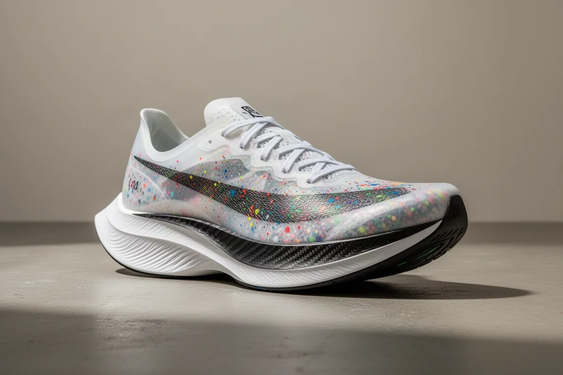 Xtep 160X 3.0 Pro carbon-plated racing shoe with translucent upper on concrete