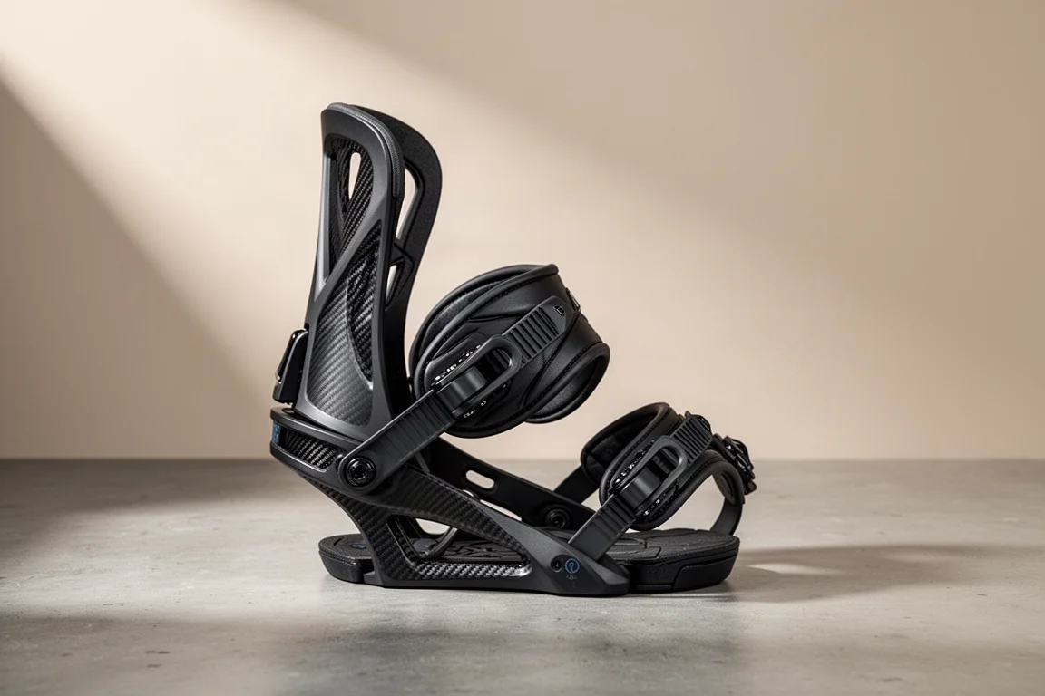 Yes Air Master Extreme Snowboard-Binding auf einer matten Betonoberfläche