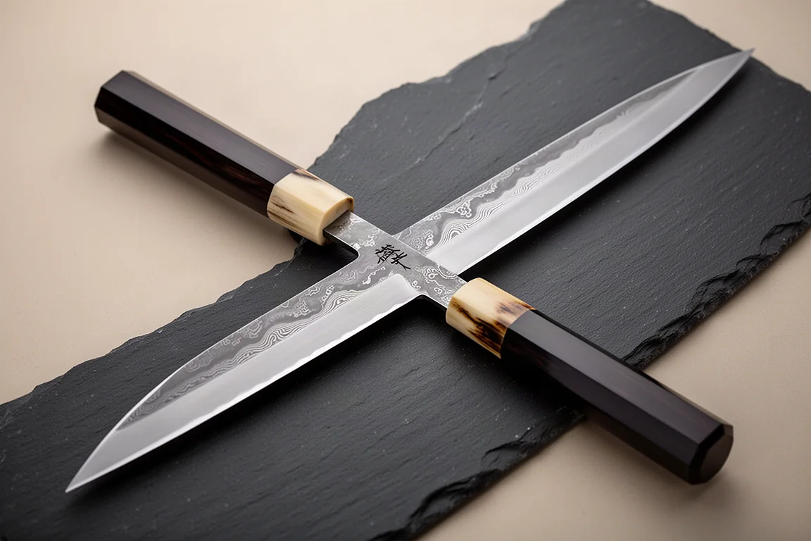 Yoshihiro 300mm Yanagiba Blue #2 Damascus product image