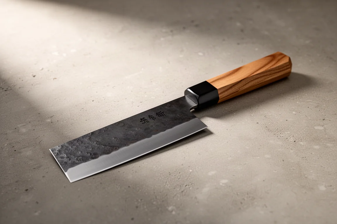 Yoshimi Kato Aogami Super Stainless Clad Kurouchi Nakiri product image