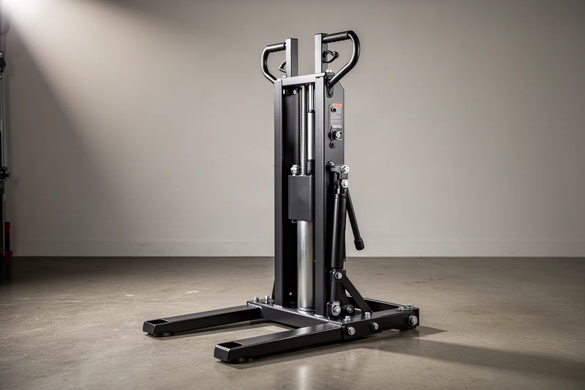 Zendex Tool TB2 Rack Jack pneumatic lifting tool on a garage floor